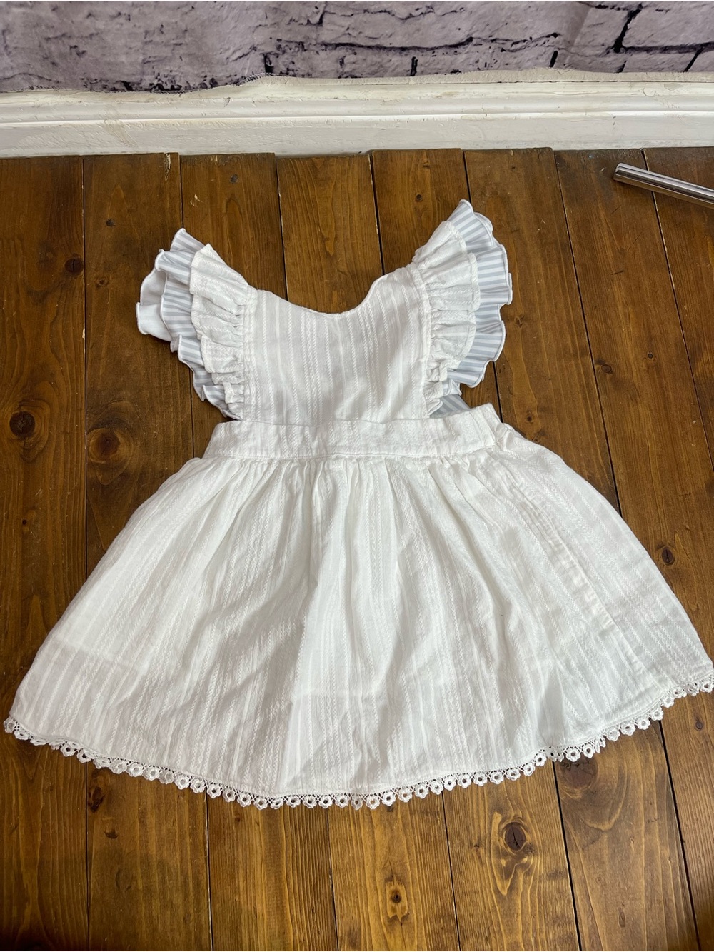 Saving Grace smocks 18M white pinafore dress